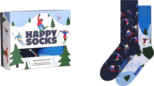Happy Socks 2 Pack Winter Sports Socks Gift Set WHITE 36 40