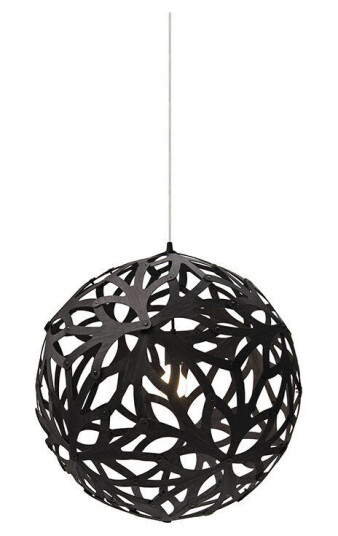 David Trubridge Floral Ø60 Svart Taklampe