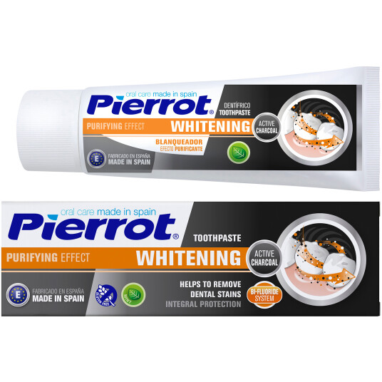 Whitening Tannkrem Pierrot Charcoal 75 ml.