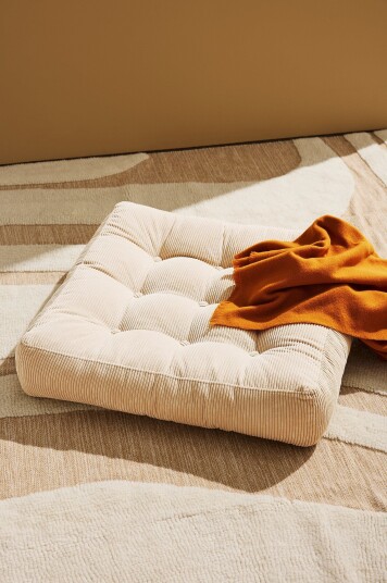 Jotex Gulvpute Manchester 64x64x15 Cm Polyester Kremfarget kordfløyel Luca 1917824020