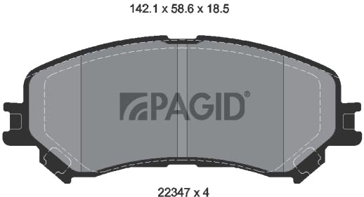 PAGID T2554N Bremseklosser