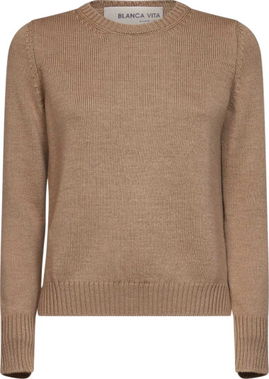Blanca Vita Dame Strikkevarer Brun S,