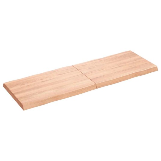 Bordplate lysebrun 120x40x(2-4)cm behandlet heltre naturlig 363956 Bordplate lysebrun 120x40x(2-4)cm behandlet heltre naturlig 363956