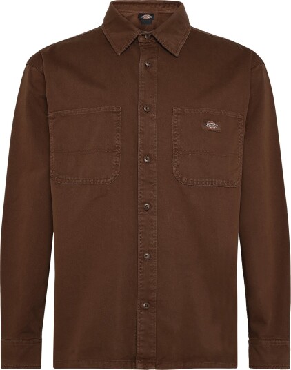 Dickies 247 Garment Dyed Work Shirt   TIMBER BROWN   M