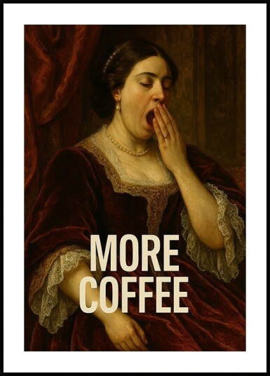 Yawning for Coffee Plakat Plakat / 100x150cm