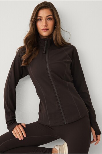 Ellos STUDIO   Treningsjakke Warm Full Zip Core   Brun