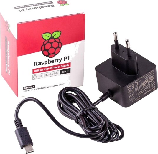 Raspberry Pi Raspberry Pi 4 Strømforsyning USB‑C Sort Raspberry Pi Raspberry Pi 4 Strømforsyning USB‑C Sort