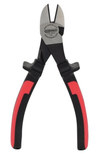 Ks Tools Diagonal Tang 180mm i Stål, Sort og Rød - Håndverktøy