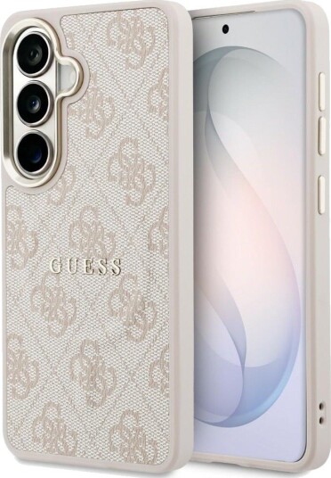 Guess 4G MagSafe Mobildeksel til Samsung Galaxy S26+ Rosa med Preget Ring