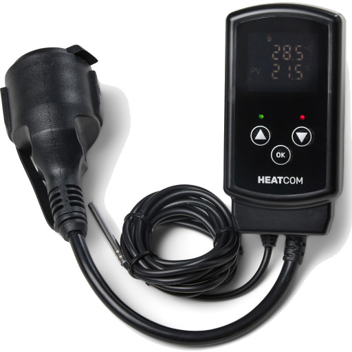 Heatcom HC200 Uni Plug Play Termostat Schuko Inntak Og Uttak