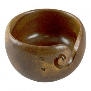 Garnskål Træ Ø14cm  1 stk