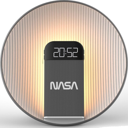 NASA SPC600 Trådløs Bluetooth-høyttaler med vekkerklokke Grå
