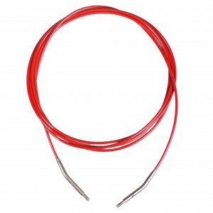 Infinity Hearts Vaier/Kabel til Utskiftbare Rundpinner Rød 126cm Infinity Hearts Vaier/Kabel til Utskiftbare Rundpinner Rød 126cm