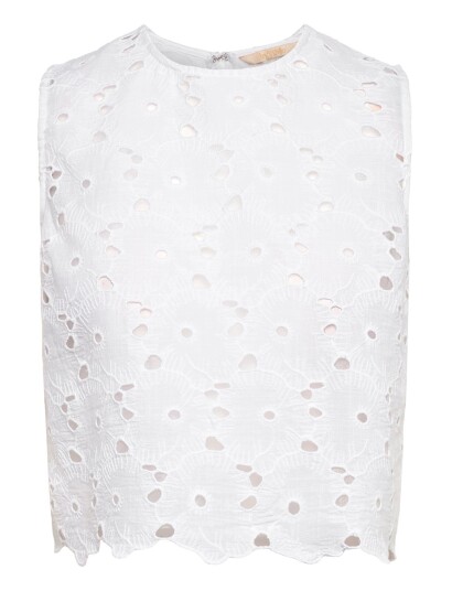 by Ti Mo Broderie Anglaise Top - White - XL