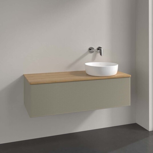 Villeroy & Boch  Antao Servantskap med 1 skuff 120x50x36 cm m/lys Steingrå/Eik