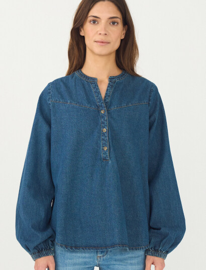 Pieszak Pd-Harper Chambrey Blouse - Navy - 38 Pieszak Pd-Harper Chambrey Blouse - Navy - 38