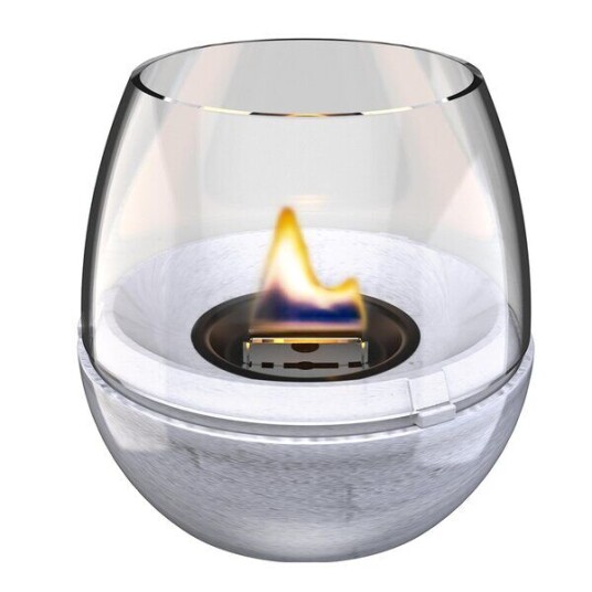 Tenderflame Tulip bordlykt 18 cm reaktiv glasur blå Tenderflame Tulip bordlykt 18 cm reaktiv glasur blå
