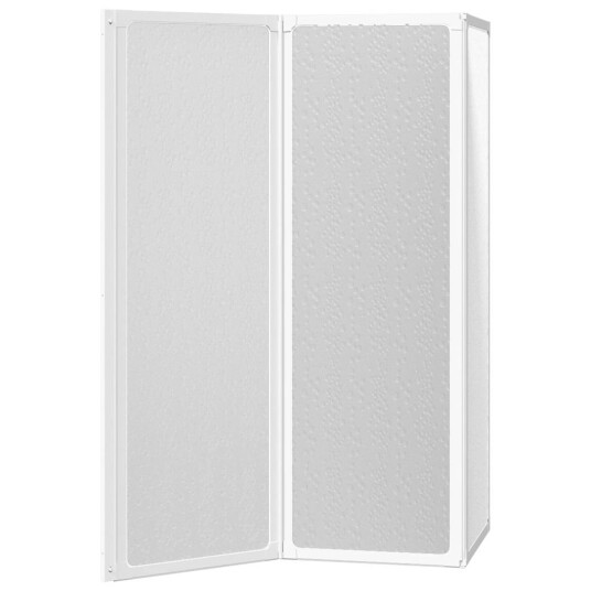 Dusjskjerm 117x120 cm 3 paneler sammenleggbar Dusjskjerm 117x120 cm 3 paneler sammenleggbar