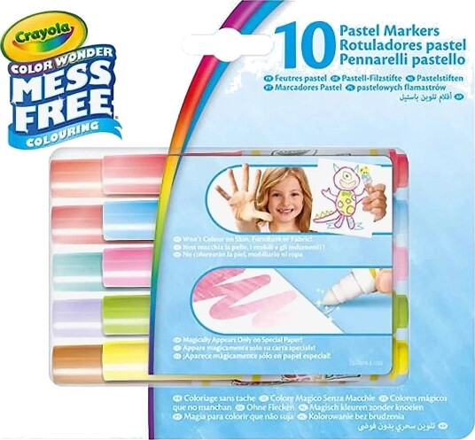 Crayola Crayola Color Wonder Pastel Mini Markers 10 Pcs Multi/patterned ONE SIZE