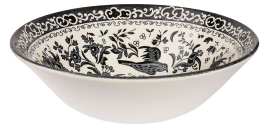 Burleigh Black Regal Peacock frokostskål 16 cm