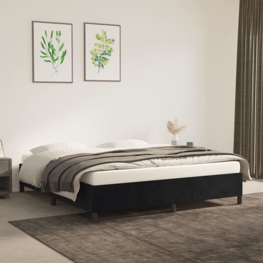vidaXL Sengeramme svart 180x200 cm 6FT Super King fløyel