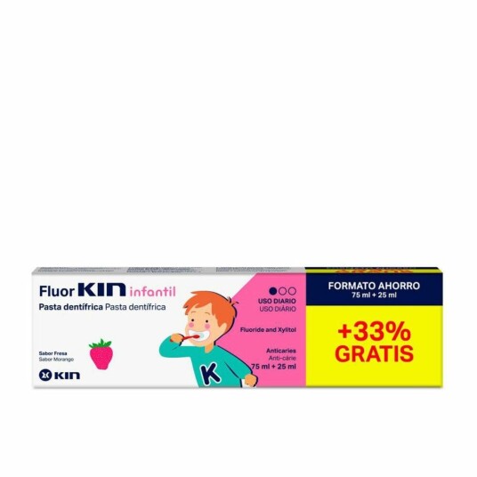 Kin Tannkrem Fluorkin Jordbær 25 Ml Kin Tannkrem Fluorkin Jordbær 25 Ml