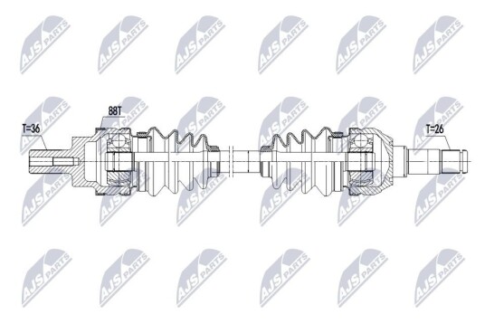 Nty Drivaksel NTY NPW VV 155