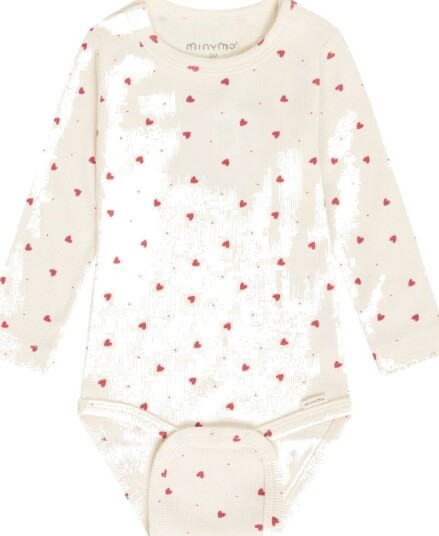 Minymo Body Ls Aop Rib Cream 74 Minymo Body Ls Aop Rib Cream 74