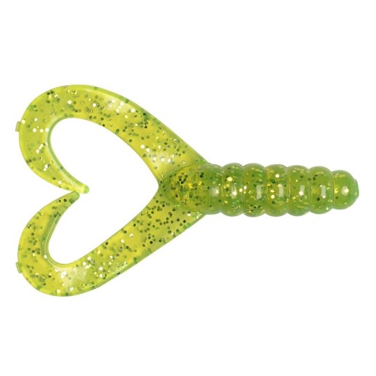 Twin Tail Grub 4" 10cm 025 Chart Silver 10 pack