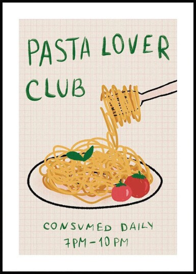 Pasta Day Plakat Plakat / 40x50cm