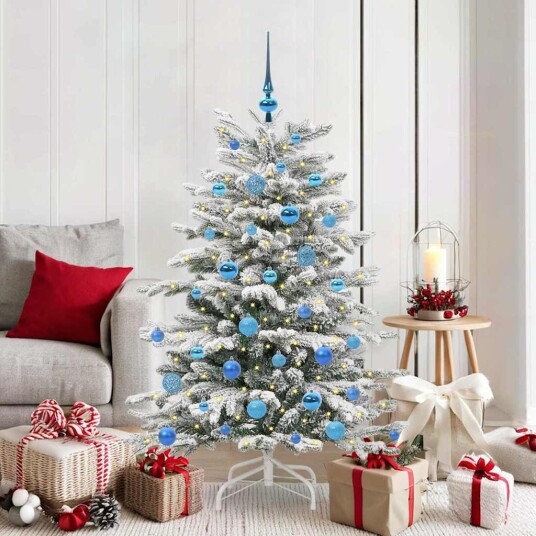 Kunstig sammensatt juletre Hvit 150 cm PE og PVC