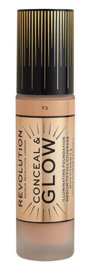 Makeup Revolution Conceal & Glow Foundation F3 23ml Makeup Revolution Conceal & Glow Foundation F3 23ml
