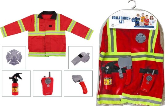 Toymax Brannmannkostyme med Tilbehør 3+ år Rød