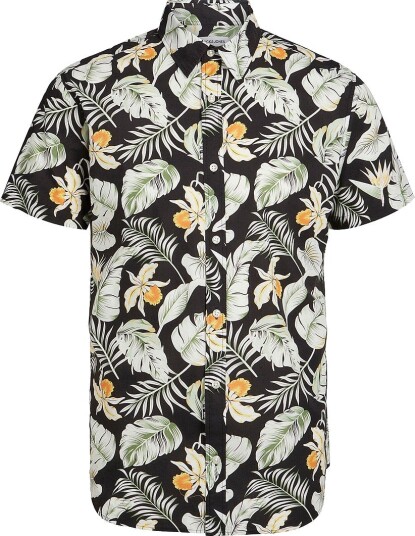 Jack & Jones Skjorte jjChill Aop Shirt SS Svart