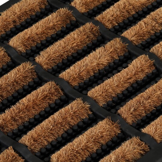 Dørmatte rektangulær 45x75 cm gummi og kokosfiber 8721012224742