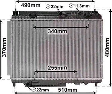 VAN WEZEL 18012701 Radiator motorkjøling VAN WEZEL 18012701 Radiator motorkjøling