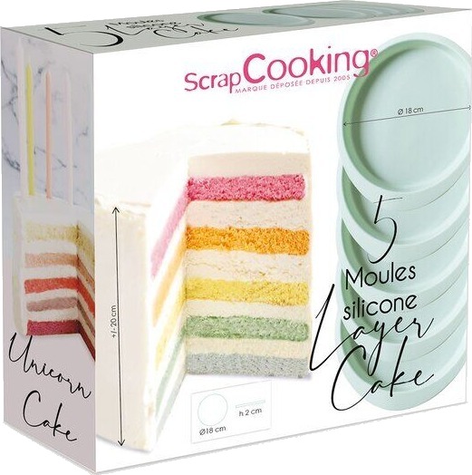 ScrapCooking Silikonform 5 stk D18 cm mintgrønn ScrapCooking Silikonform 5 stk D18 cm mintgrønn