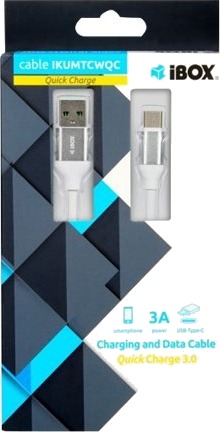 Ibox Ikumtcwqc Usb-Kabel Usb-C Hann Til Usb Hann Usb 2.0 3 A 1.5 M Hvit