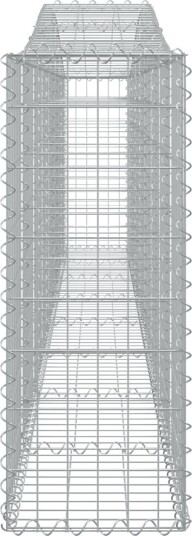 vidaXL Gabionkurver buede 2 stk 400x30x80/100 cm galvanisert jern
