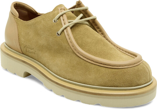 Maison Kitsune Suede Leather Derbies   Beige   43