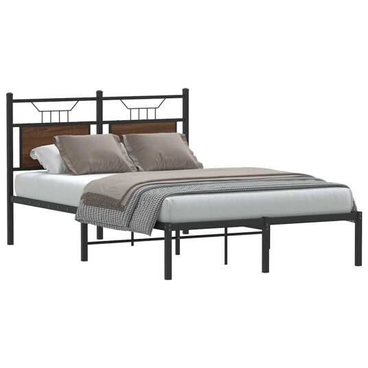  Sengeramme uten madrass brun eik 120x190 cm konstruert tre 4106838