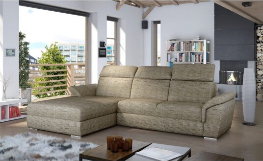 Hjørnesofa Eltap Trevisco 272x216x100 cm Berlin 03 Beige Venstre