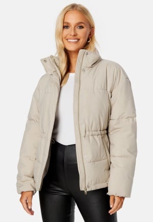 BUBBLEROOM Rahima Drawstring Waist Puffer Jacket Grey-beige 42