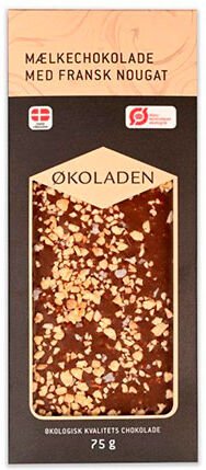 Økoladen Melkesjokolade M. Fransk Nougat Øko - 75 g