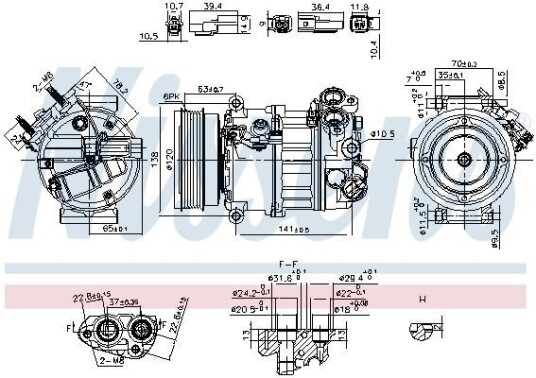 AC kompressor NISSENS 890593 AC kompressor NISSENS 890593
