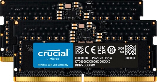 Crucial 24GB 2x12GB DDR5 5600MHz CL46 SODIMM Crucial 24GB 2x12GB DDR5 5600MHz CL46 SODIMM