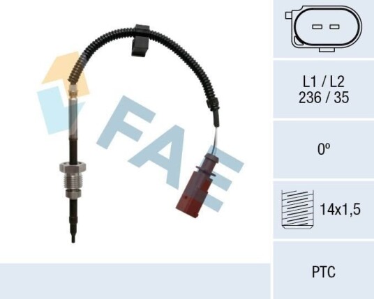 FAE 68033 Sensor, eksostemperatur