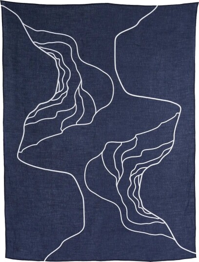 The Organic Company Reconnect Wrap   Navy   140X 180CM
