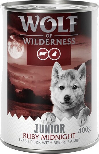 Wolf Of Wilderness Våtfôr Red Meat Junior Ruby Midnight 6 X 400 G