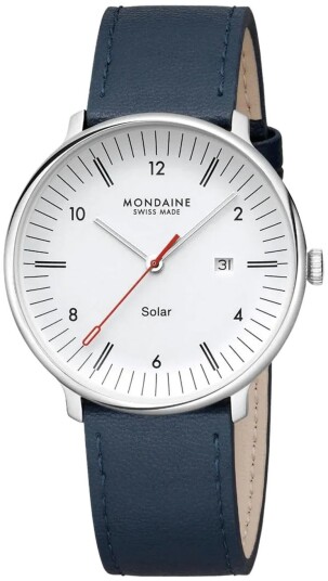 Mondaine Herreklokke MLE.41910.LDV Doppio Hvit/Lær Ø41 mm